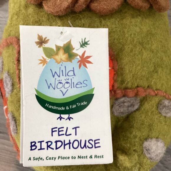 Wild Woolies FOREST HOUSE Felt Birdhouse Eco Friendly Fair Trade NWT - Picture 11 of 16